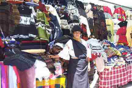 La feria de artesanías de Otavalo