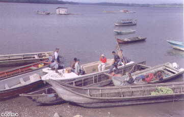 View of the port and Pichangal Pichangal: vista del puerto