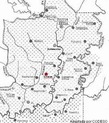 Karte der Tutinentsa-Vereinigung, Kanton Taisha Mapa de la Asociación Tutinentsa, Cantón Taisha Fotos