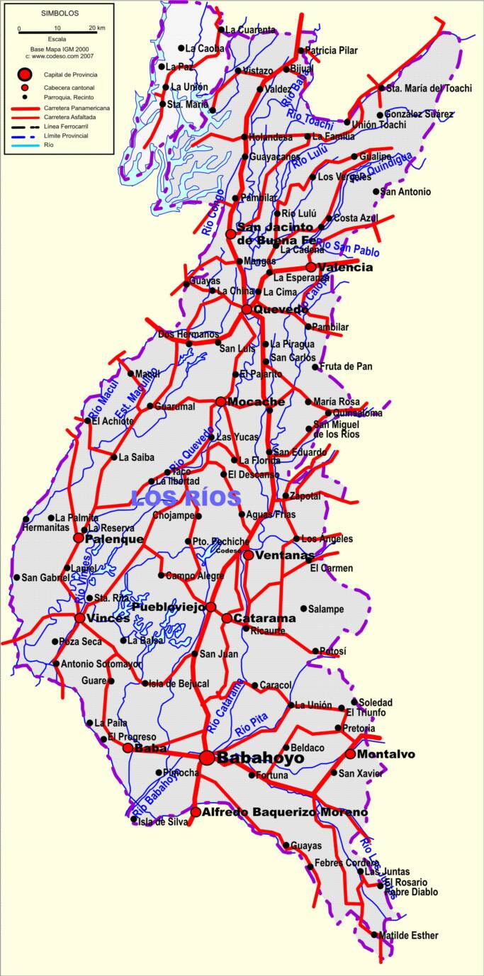 Mapa Map Landkarte Los Rios