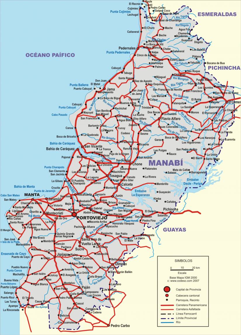 Mapa Map Landkarte Manabi