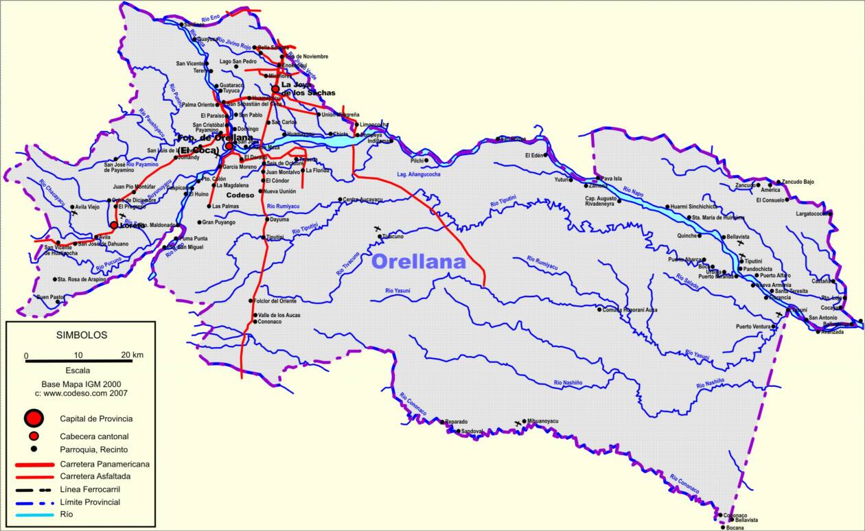 Orellana Streetmap Mapa vial Strassenkarte Mapa Map Landkarte Orellana