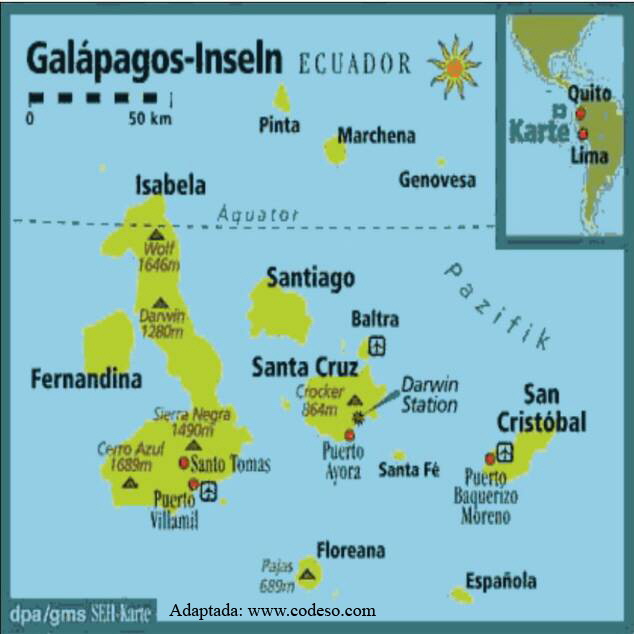 Map Galapagos Islands Spiegel Online