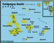 Map of the Galapagos Islands