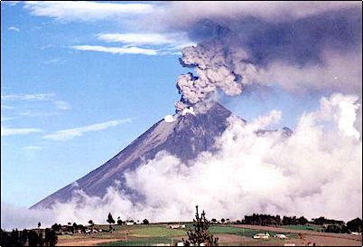 Volcán Tungurahua Foto: Diario El Hoy