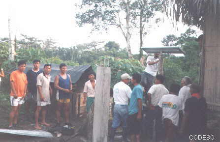 Instalación y capacitación junto con los miembros de la comunidad Dovuno - Sucumbíos  - Ecuador