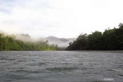 El Río Santiago frente a Playa de Oro